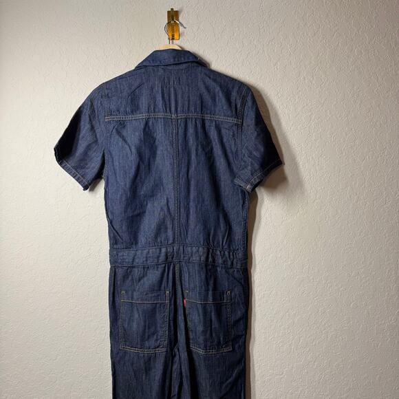 Levi's Women's Denim Blue Jean Short Sleeve Jumpsuit Size XS NEW - Picture 9 of 10